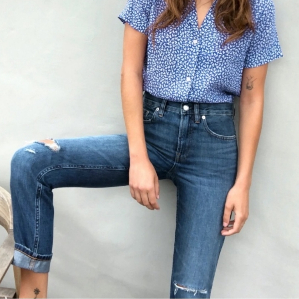 Everlane The Summer Jean Distressed Knees Size 31 Regular